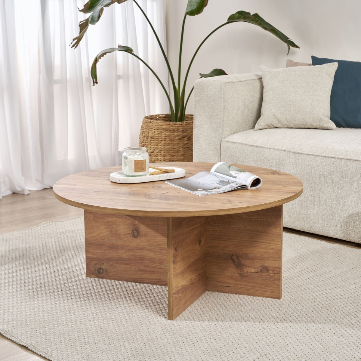 Calicosy - SOLEIL Salontafel met afgerond - H40 cm