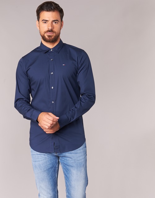 Tommy Jeans - TJM ORIGINAL STRETCH SHIRT - Marine