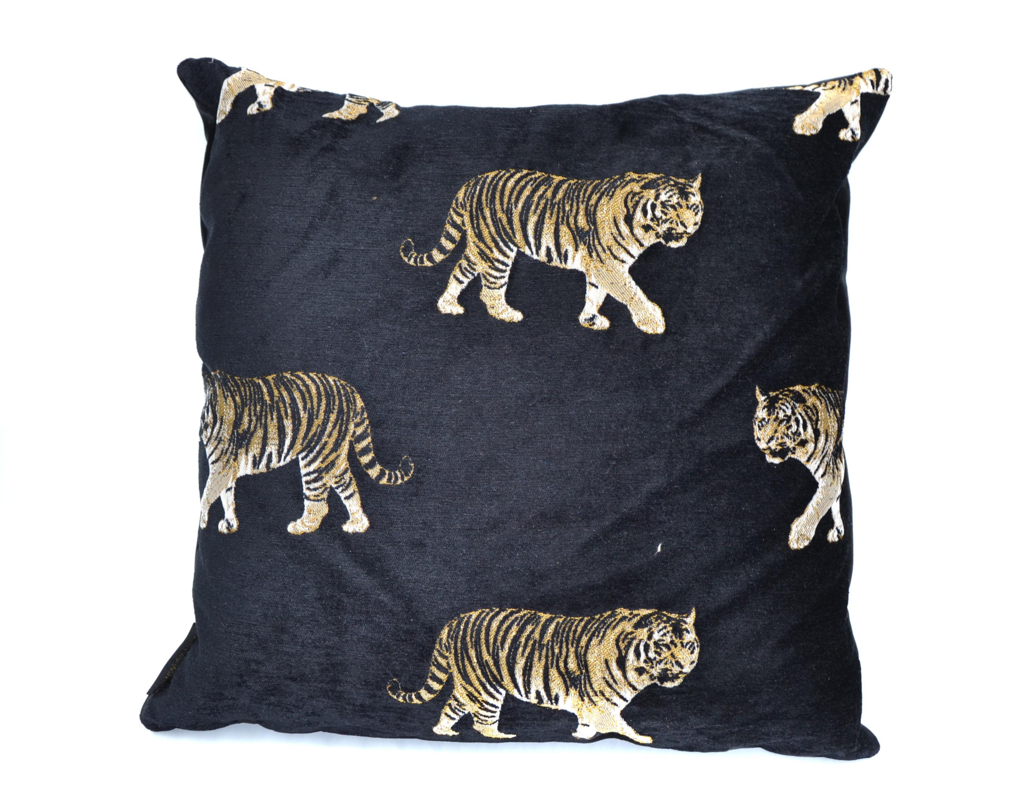 Kussen tijger 4545 zwart brons