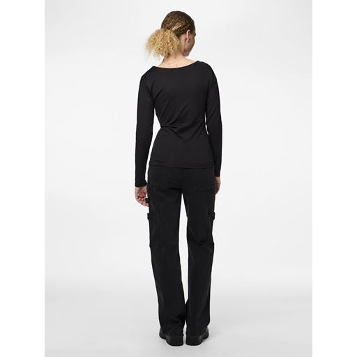 Pieces Neja Reversible Bluse, Black, XS