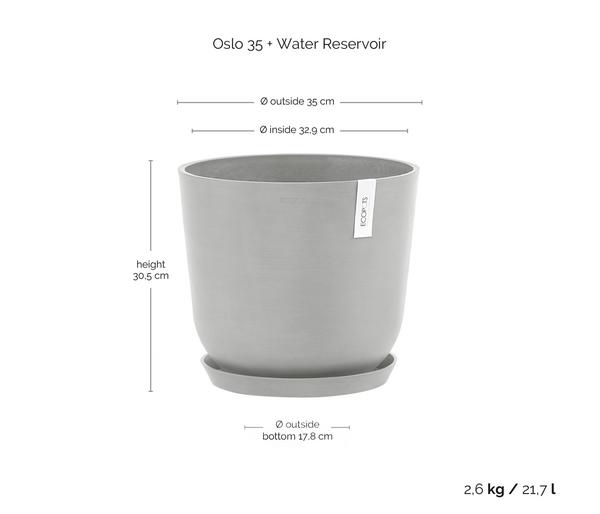 Ecopots Kunststoff-Topf Oslo mit Wassersystem,