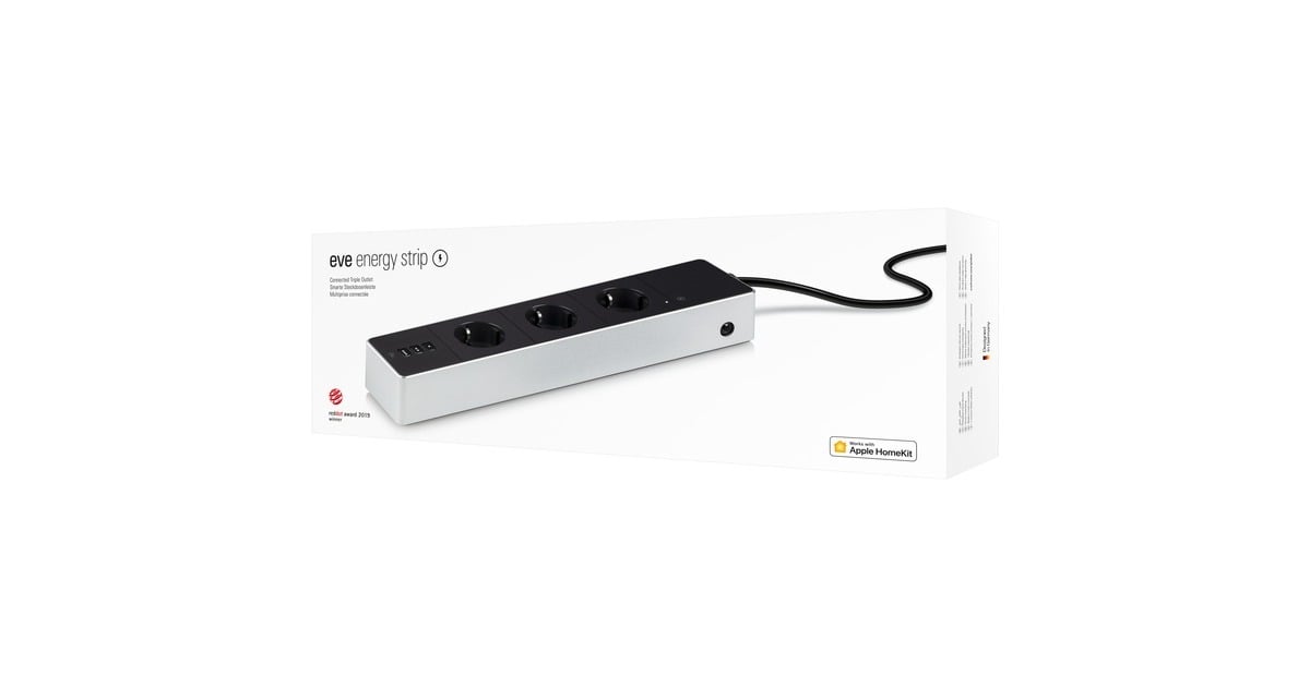eveEnergy Strip stekkerdoos  (Zwart, WLAN (2,4 GHz))