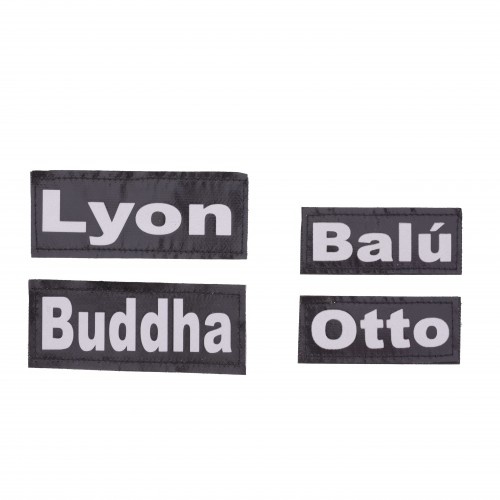 Pacote de plaquinhas de identificação para cães Super Doggy Reflective e personalizáveis
