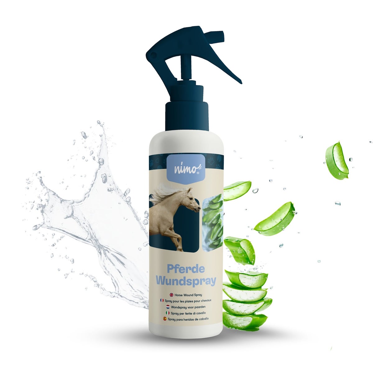 nimo® Paardenwondspray • met Aloë Vera en Panthenol voor wondverzorging en genezing