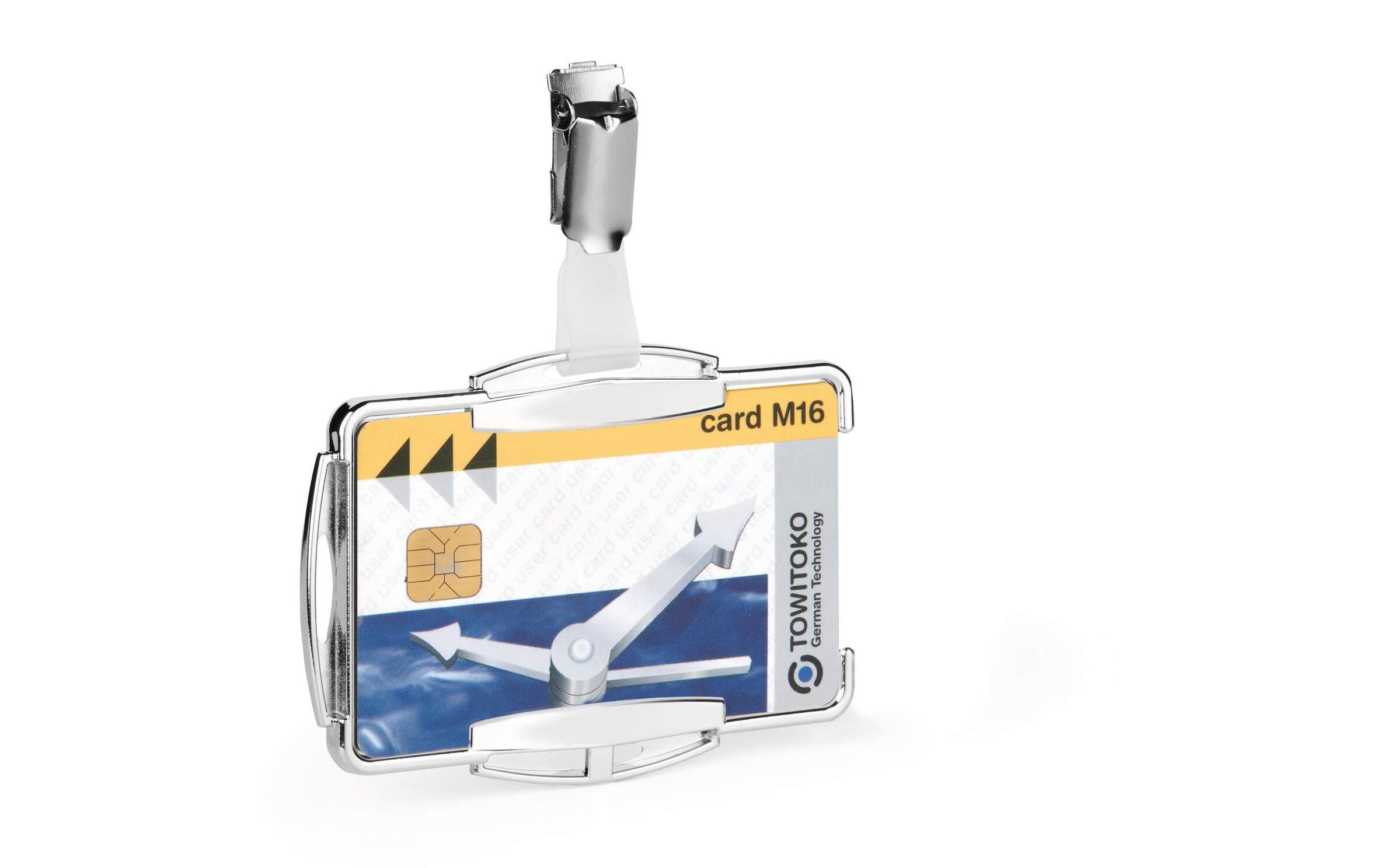 Ausweishalter RFID Hartbox mit Clip für 1 Ausweis, 10 StückHalter für Ausweise