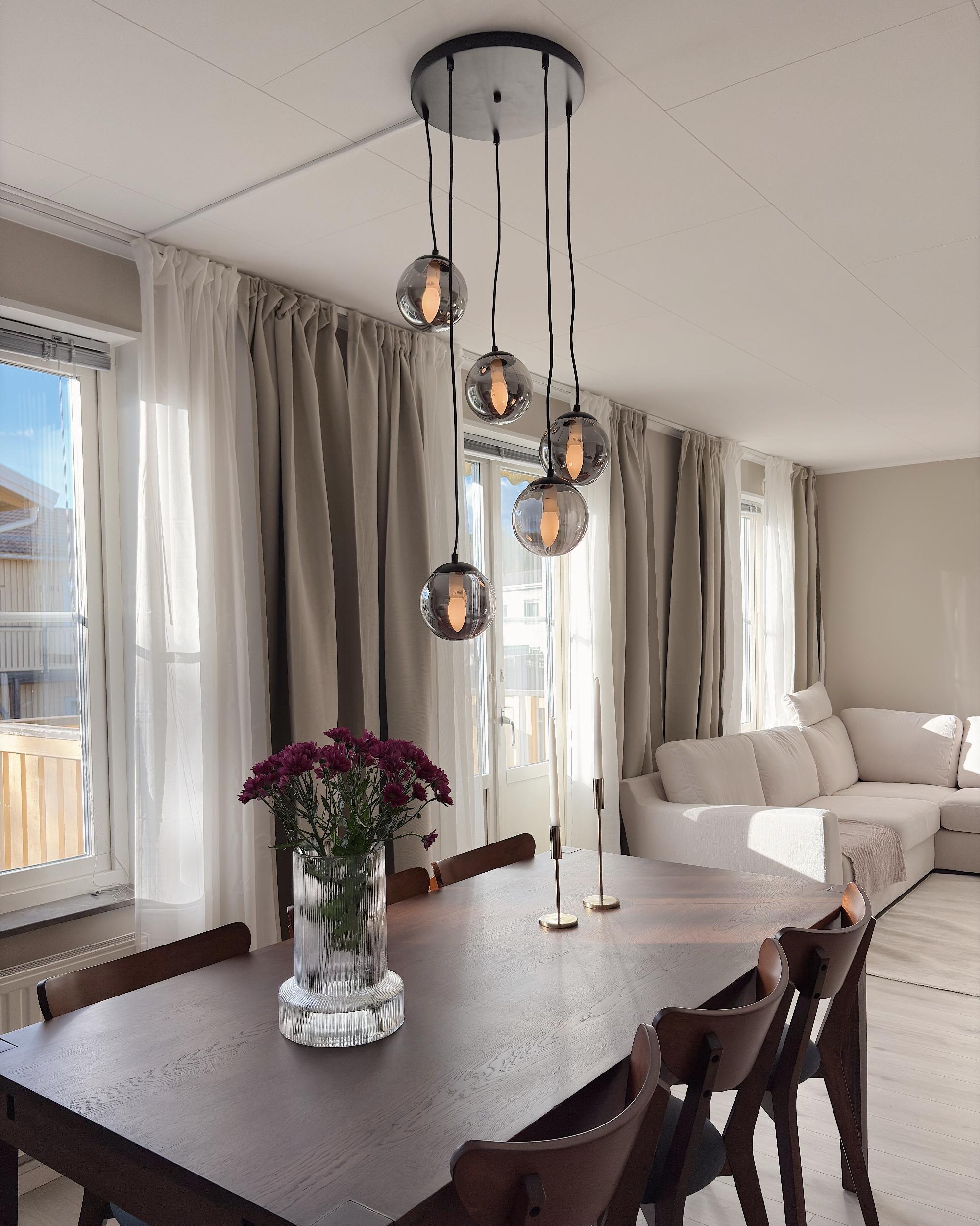 Hanglamp NOEL Glas Zwart