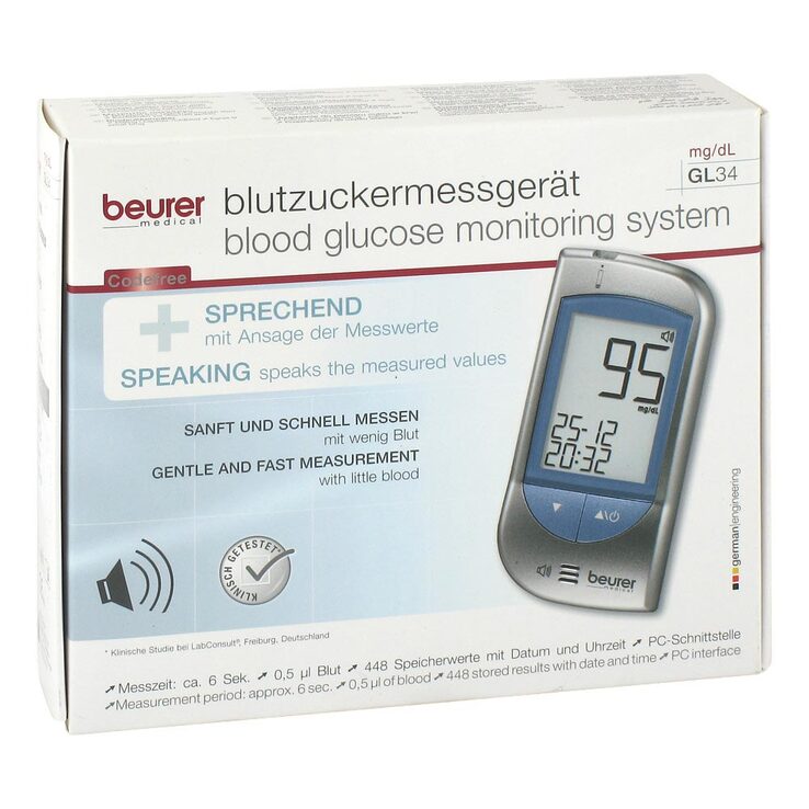 Beurer Blutzuckermessgerät GL 34 mg / dl, 1 St