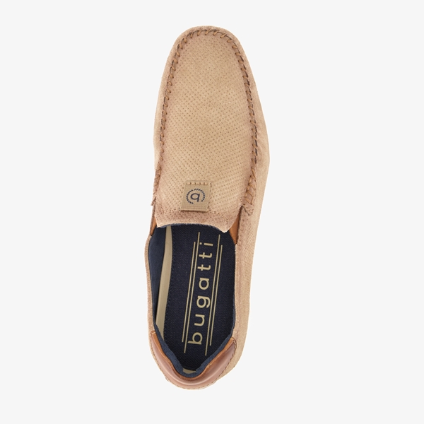 Bugatti suede heren instappers met perforaties