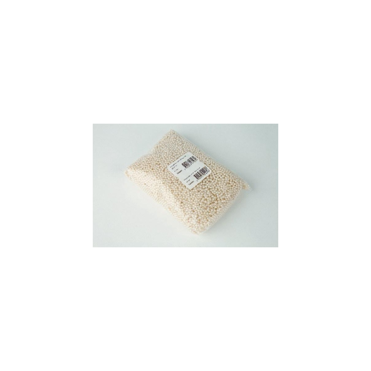 Plastpärlor 4mm 500g, Vit