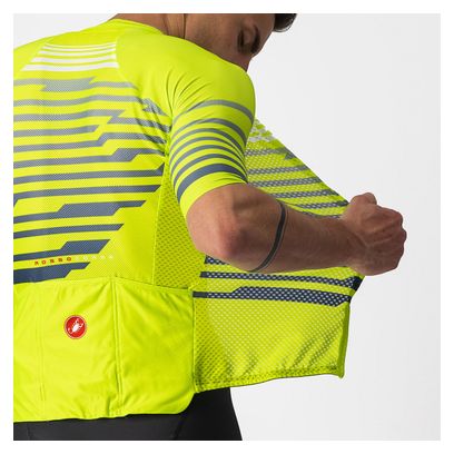 Maillot Manches Courtes Castelli Climber's 3.0 SL Jaune / Bleu