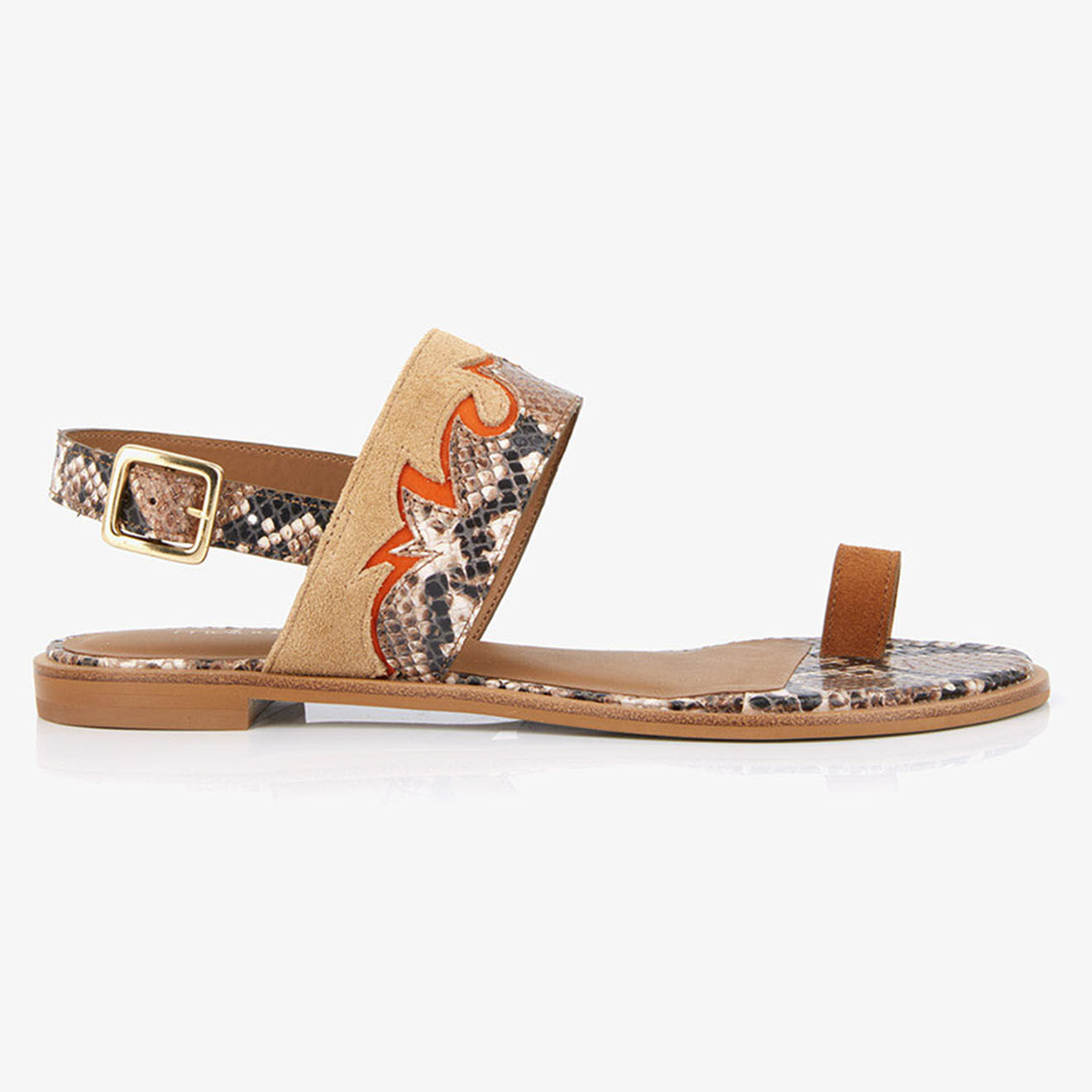 Mellow Yellow Sandales en Cuir Ellie marron