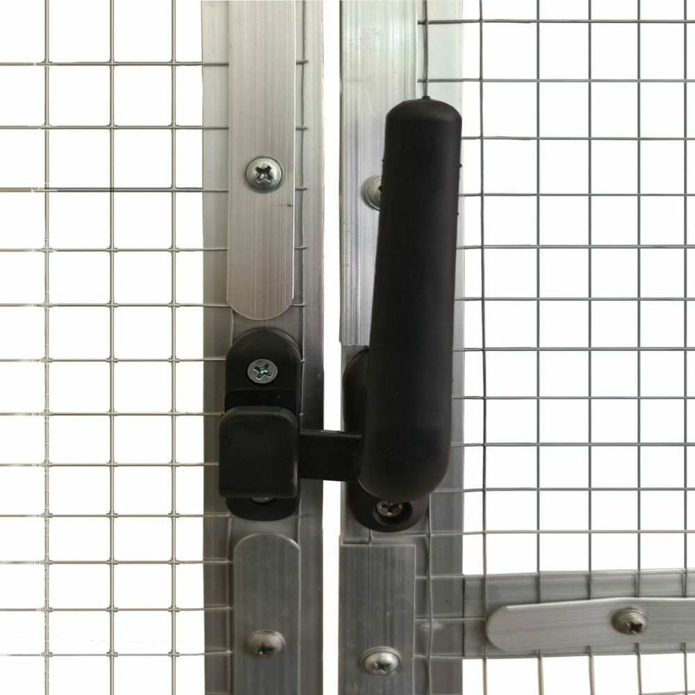 Volière argenté 179x100x185 cm aluminium