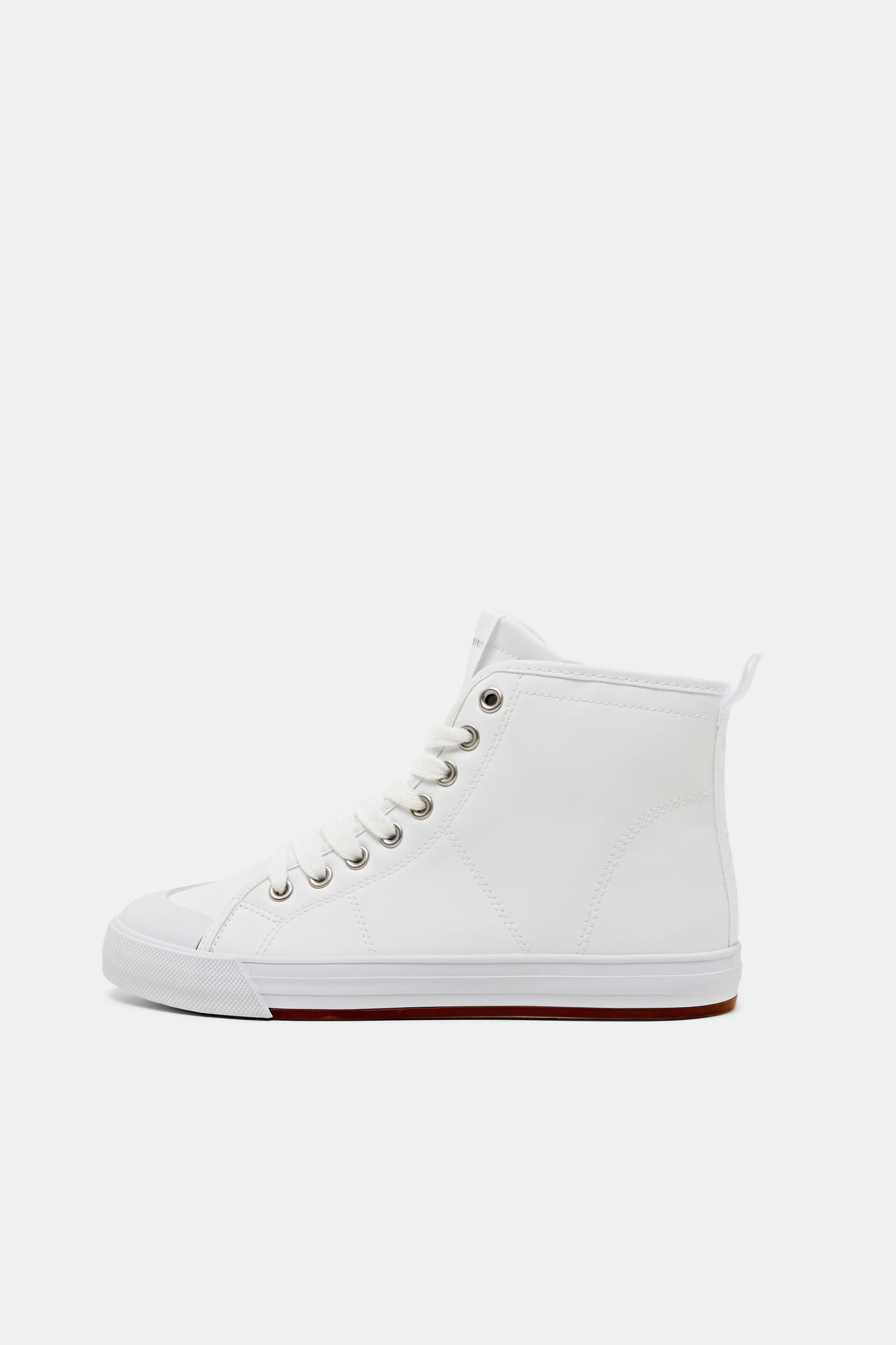 Sneakers montantes en similicuir