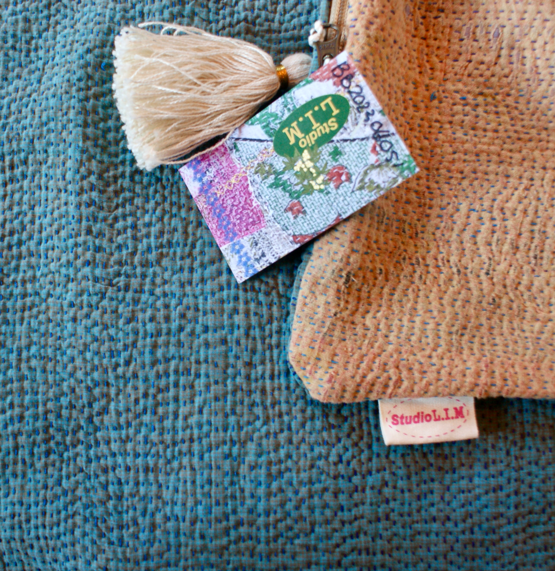Kussen Kantha vintage 50x70 cm Blue