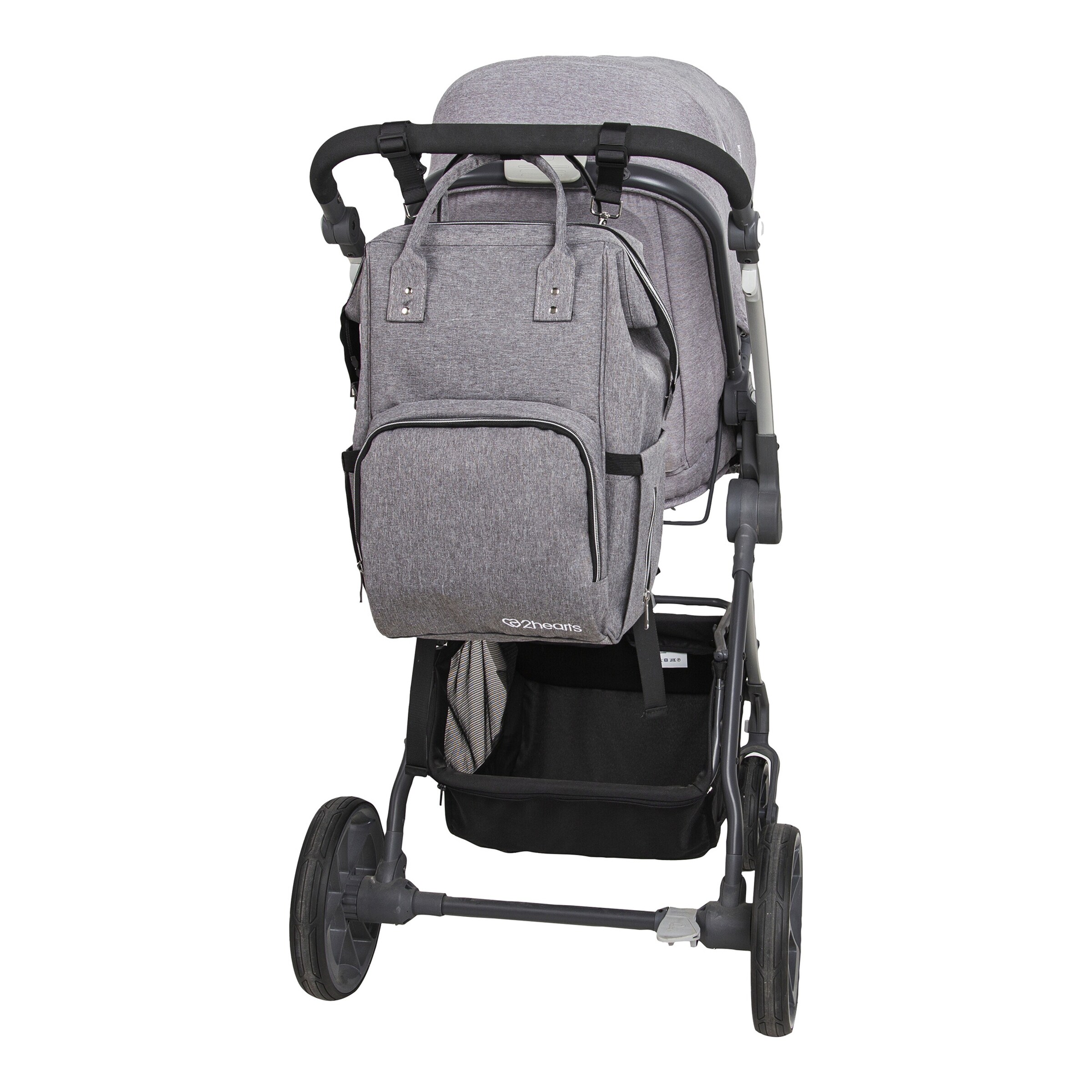 2hearts Wickelrucksack grau melange
