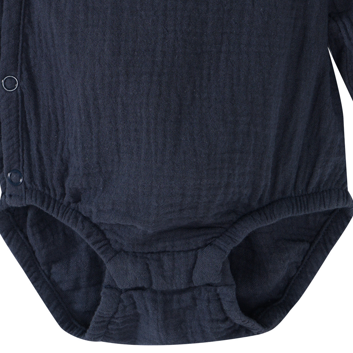 Topomini Pure Collection Baby Wickelbody aus Musselin dunkelblau