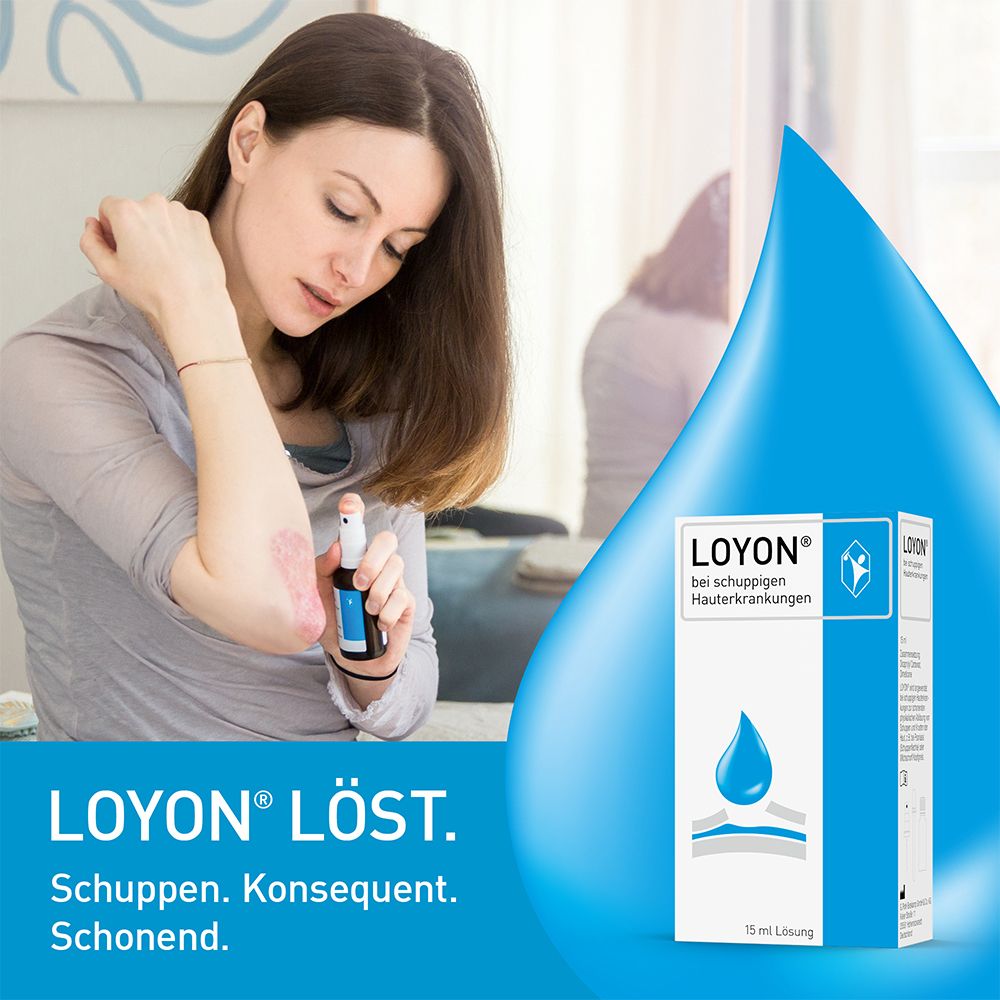 LOYON bei Schuppenflechte, Milchschorf und Kopfgneis 15ml Lösung