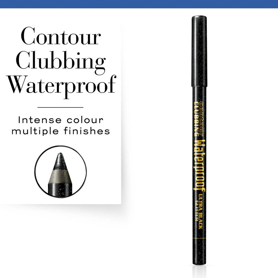 Bourjois Contour Clubbing Waterproof Pencil & Liner 55 Ultra Black Glitter 1,2g
