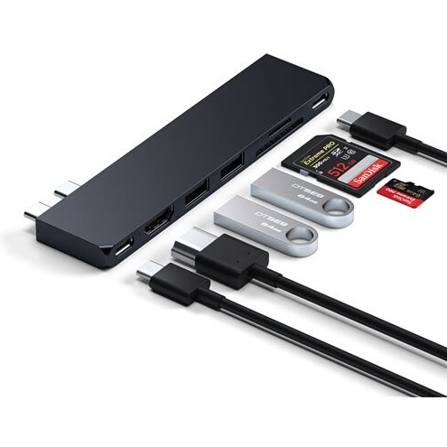 Hub USB Satechi HUB PRO SLIM USB-C 7 EN 2 MIDNIGHT
