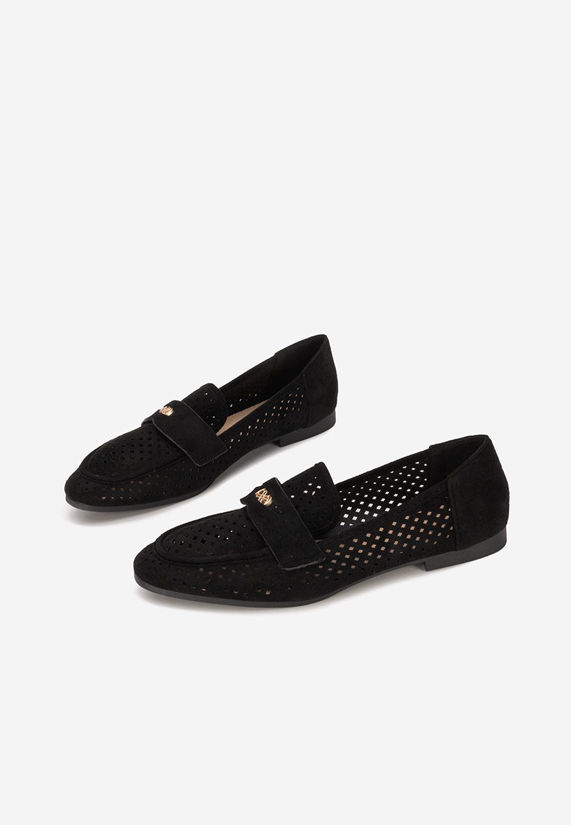 Mocassins d été femme noirs Damaris