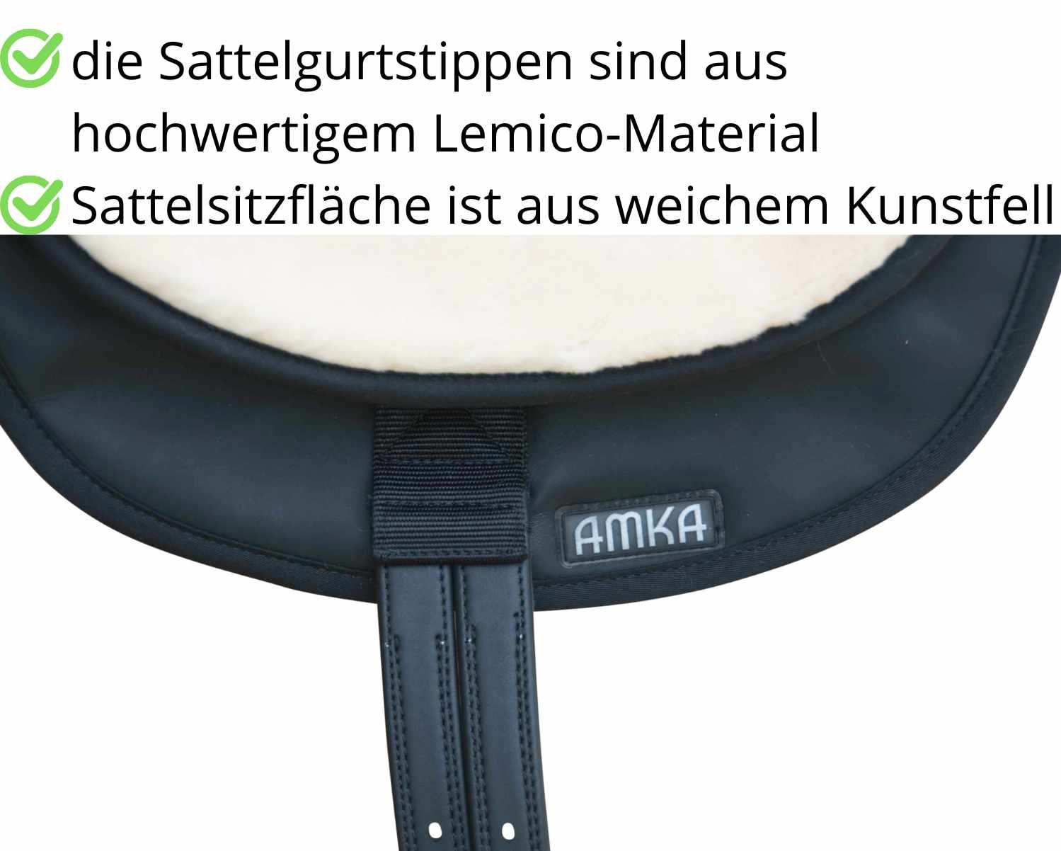 AMKA synthetischer Fellsattel ALINA