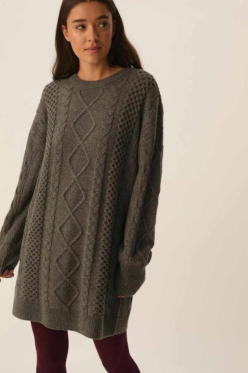 DES PETITS HAUTS<br>Vestido curto mescla de lã, DORIANE
