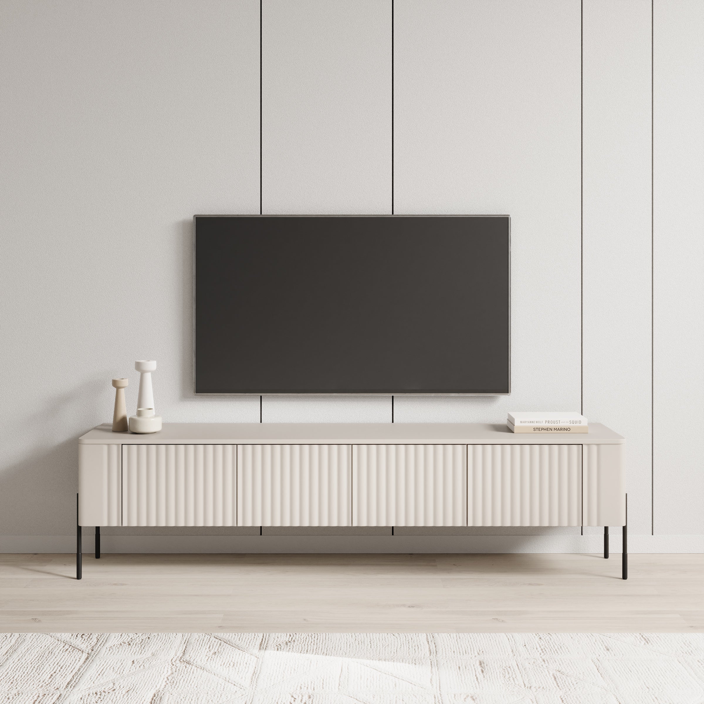 Vivi - TV-Meubel - Beige - 190x40x50 cm
