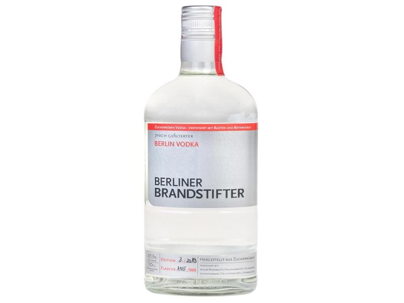 Berliner Brandstifter Vodka 0.7 l Hochprozentige Getreide-Spirituose aus Deutschland