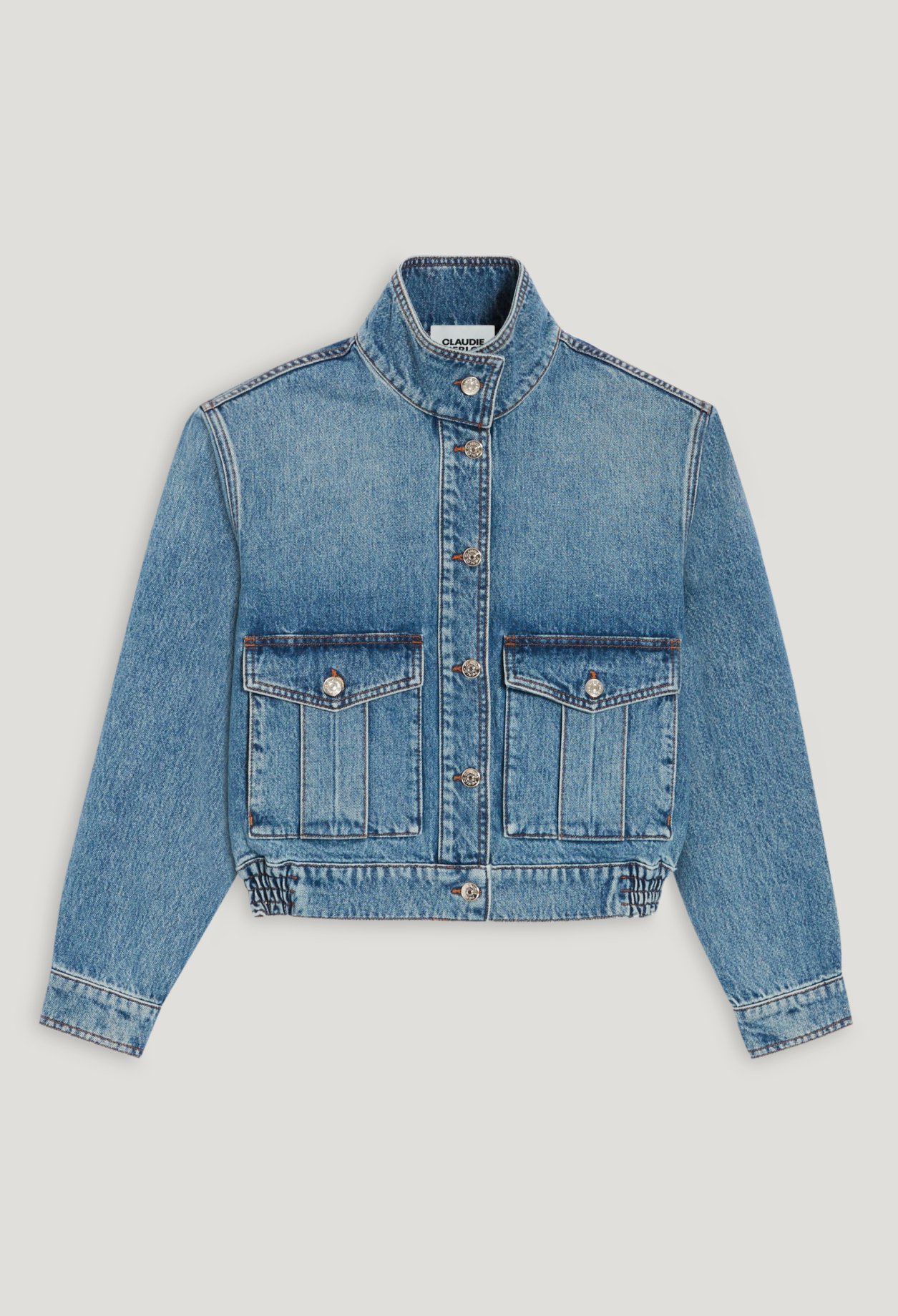 Veste denim bleu delave