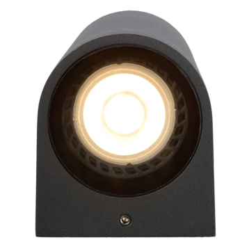 Lucide ZARO wandspot Buiten IP44 Zwart