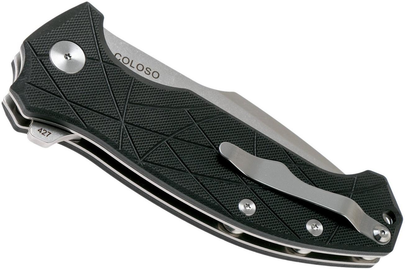 Amare Knives Coloso, black G10, zakmes