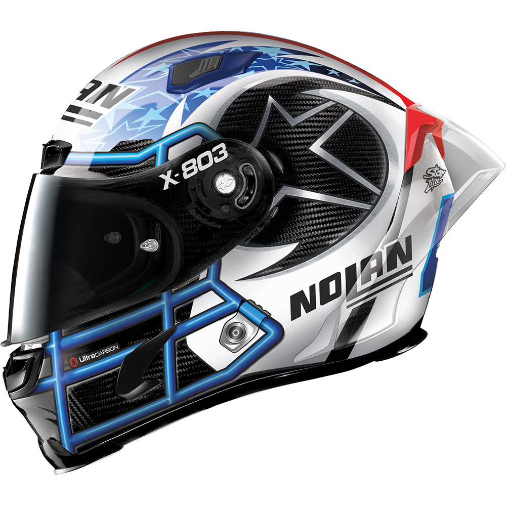 X-lite - Casque X-803 RS Ultra Carbon Replica Alex Rins Blanc / Bleu / Rouge