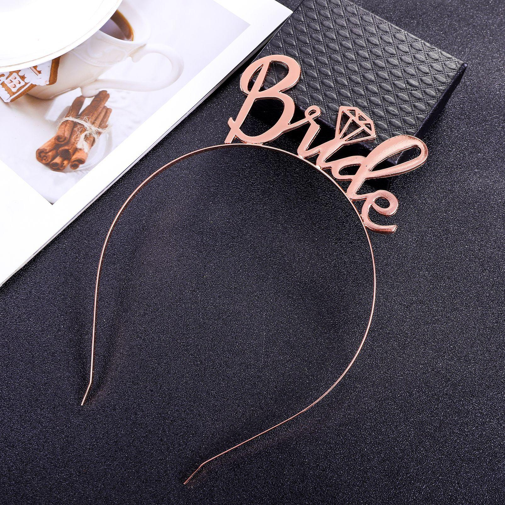 Party Haarreif Bride für Junggesellinnenabschied - Roségold
