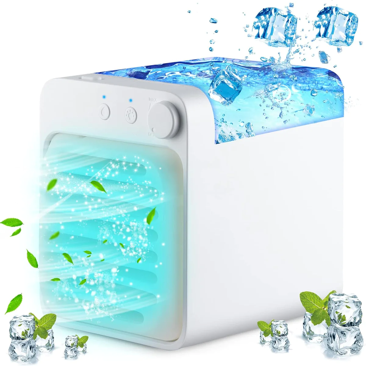 Mini Rafraichisseur d'air Mobile 4 en 1 blanc Vendos85