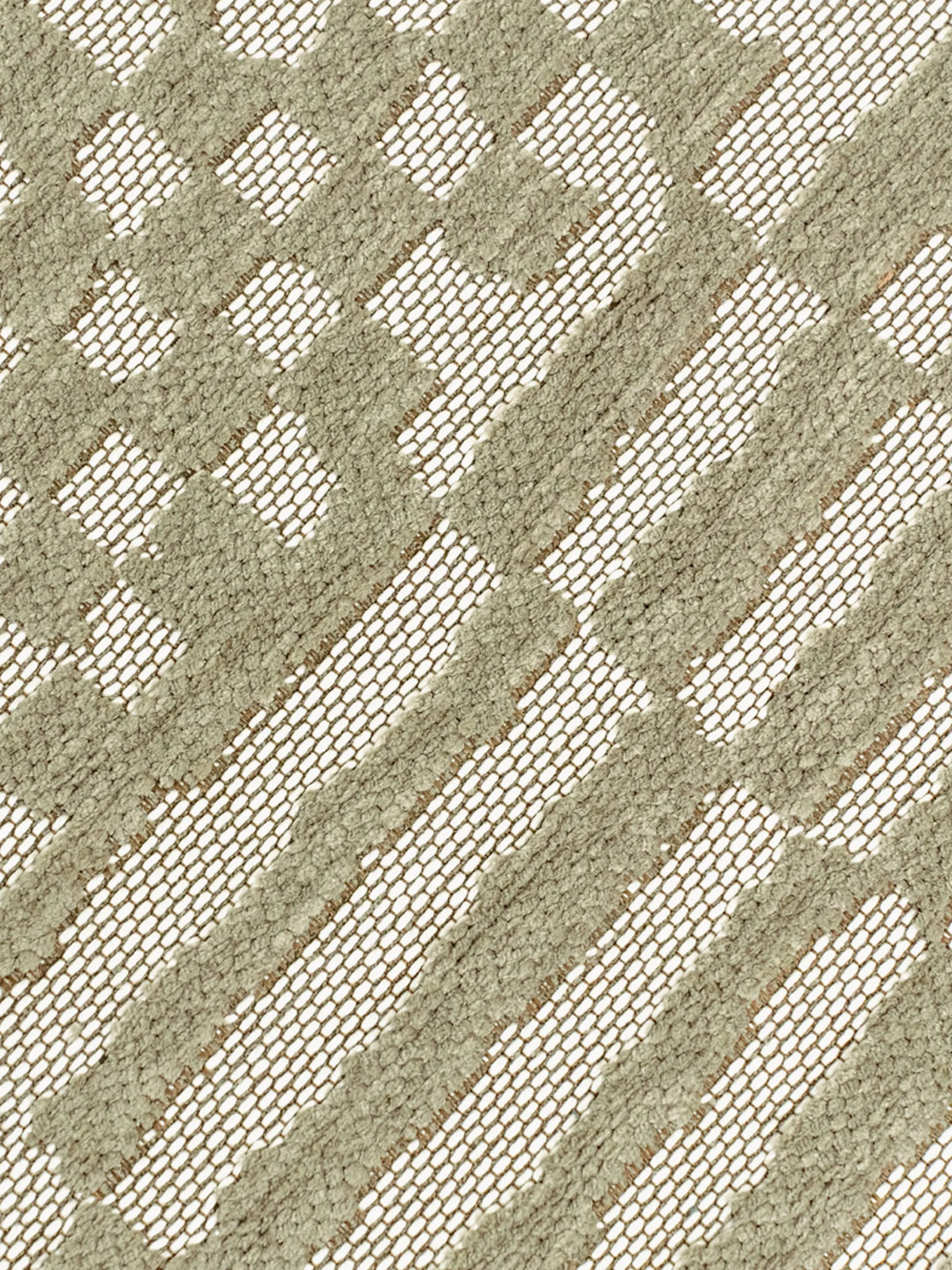 Rond jacquard in- & outdoor vloerkleed Berber, wasbaar