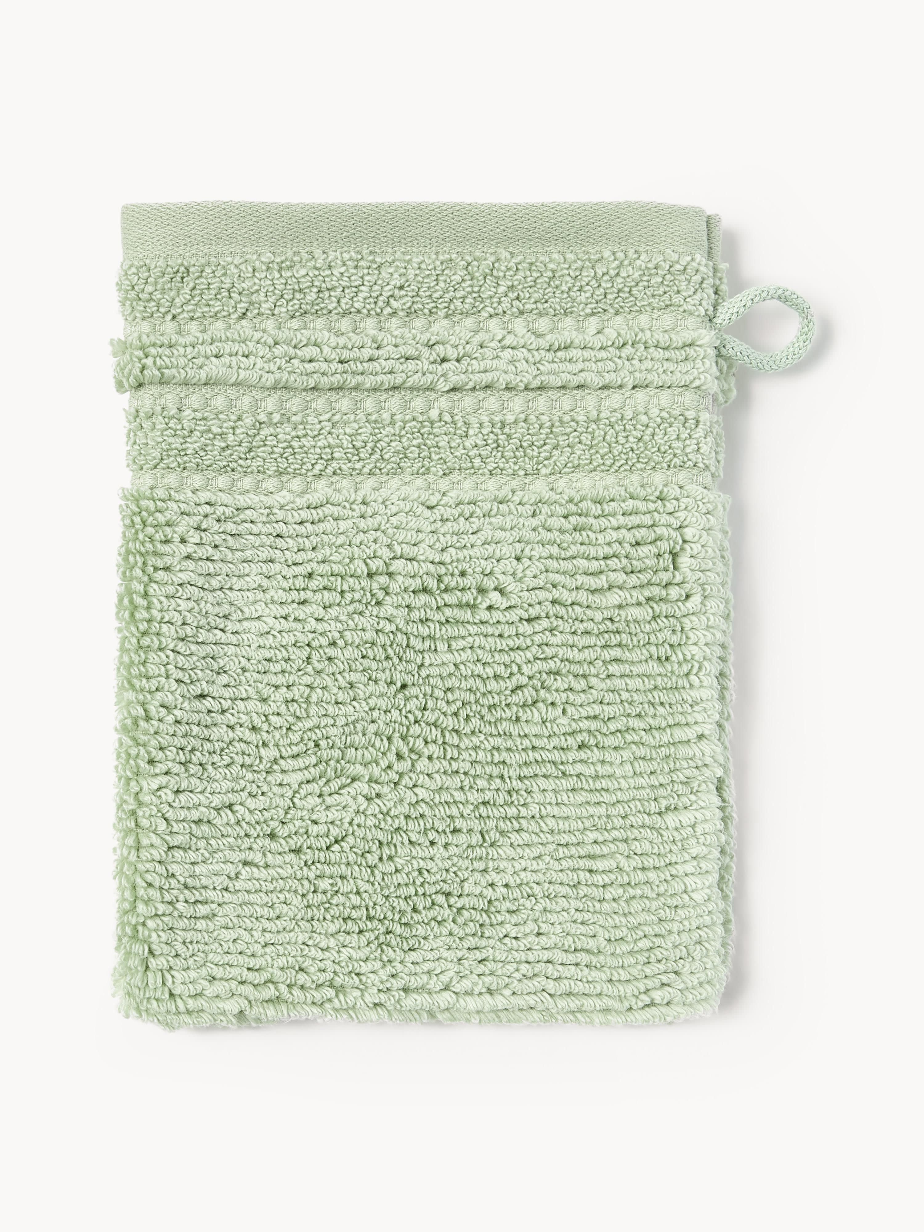 Washandjes Luxe met gestreepte rand, 2 stuks