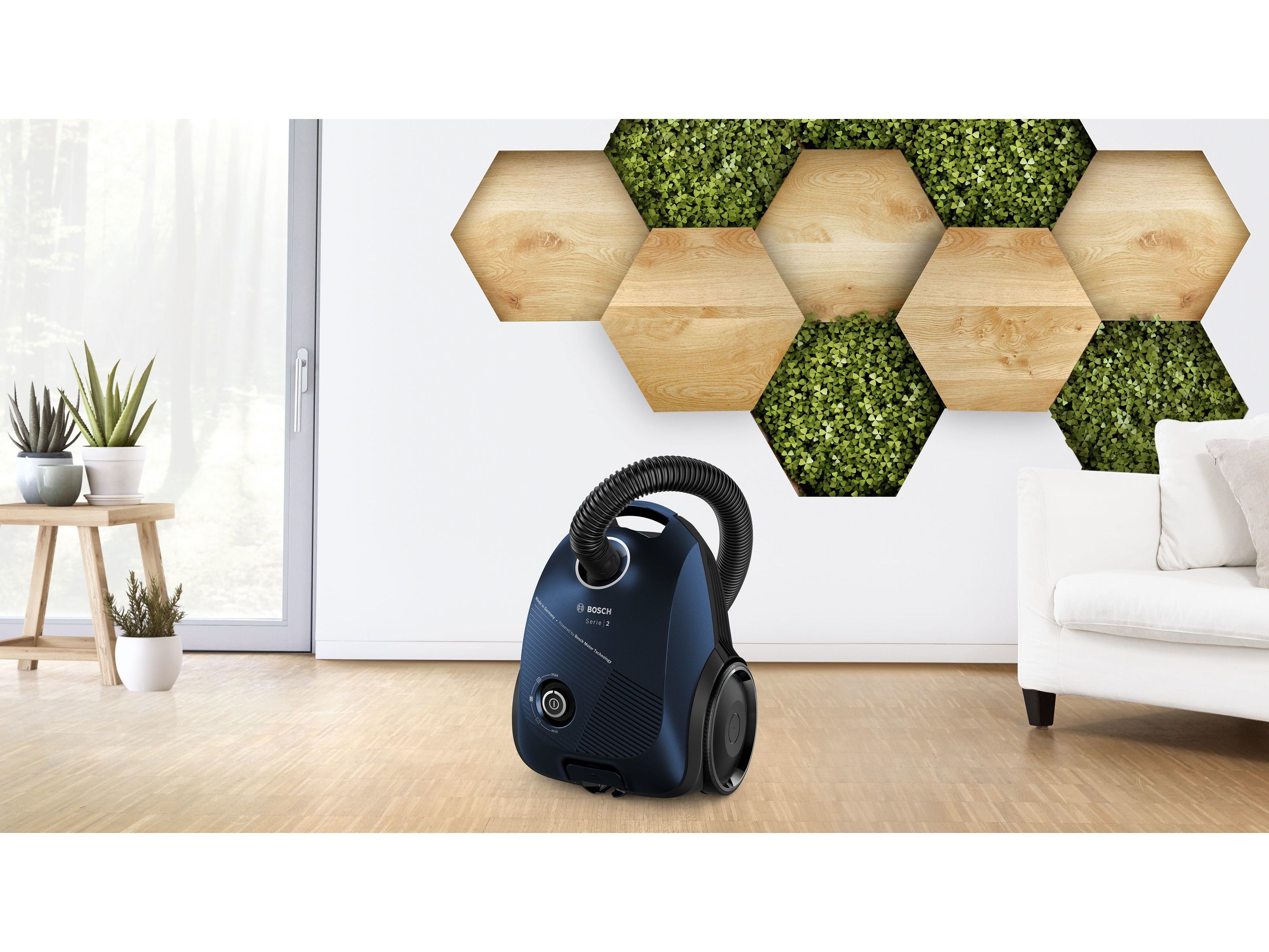 ASPIRADOR COM SACO BOSCH BGBS2BU1T SUSTENTÁVEL AZUL 850W