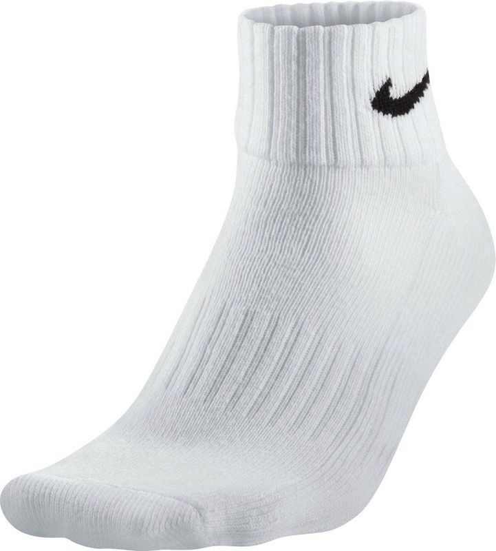 Nike Value Cotton Cushion Quarter Sportsokken Unisex wit/zwart