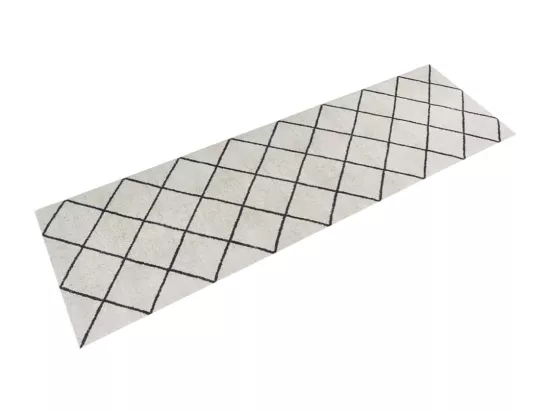 Tapis de cuisine lavable impression carrée 60x180 cm velours