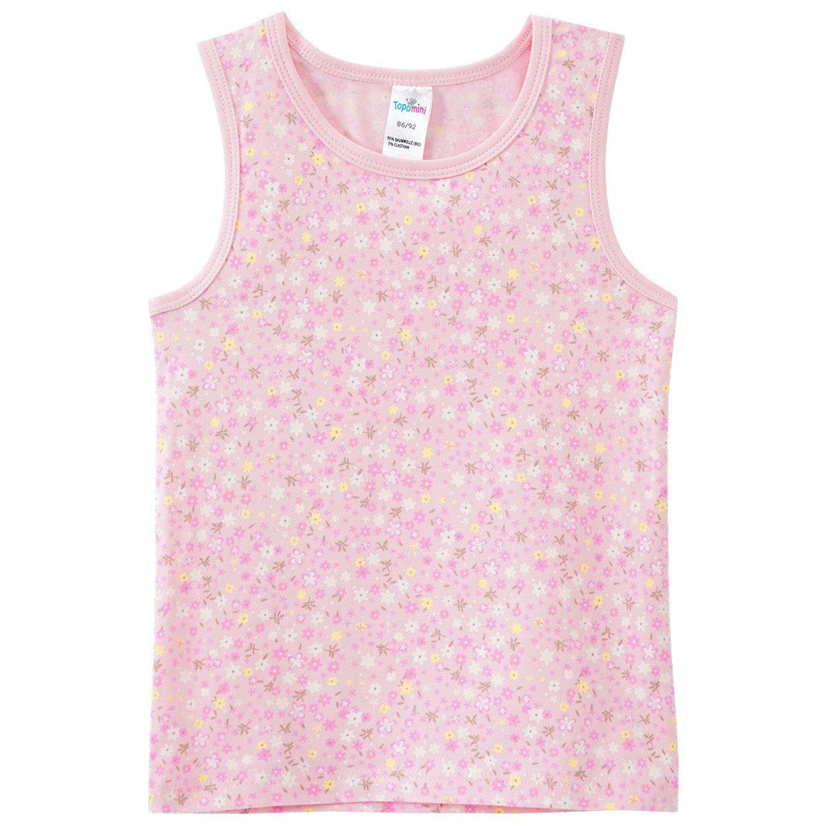 Topomini 2 Baby Unterhemden im Muster-Mix rosa