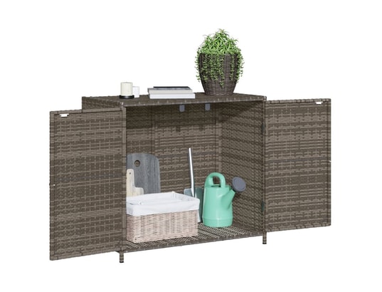 VIDAXL - Armoire de jardin Armoire de rangement de jardin gris 83x45x76 cm résine tress...