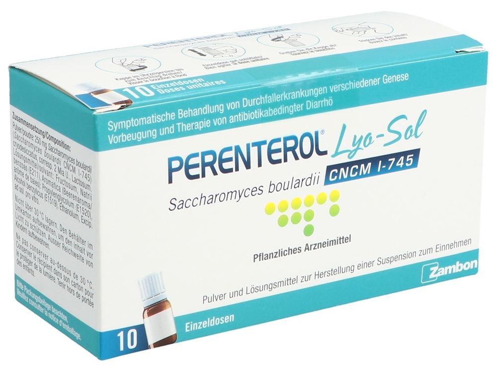PERENTEROL Lyo-Sol Plv zur Herstellung einer Suspension zum Einnehmen Fl 10 Stk