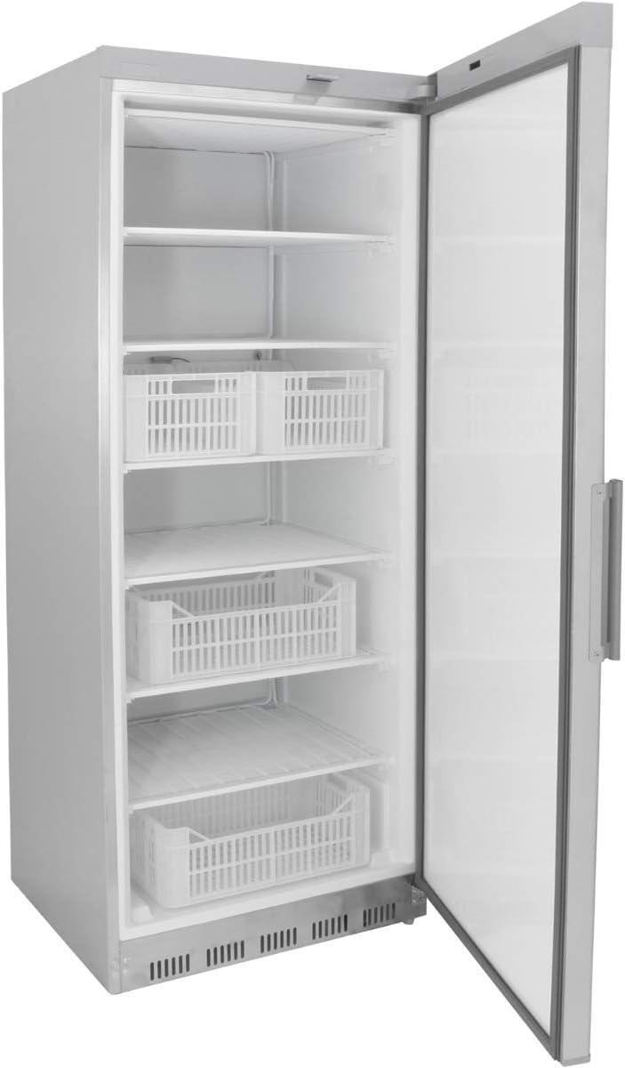 ZORRO Lagertiefkühlschrank ECO 600 Liter F s/s Gastro Tiefkühlschrank mit Volltüre - R600A - Digitales Thermostat - Edelstahl