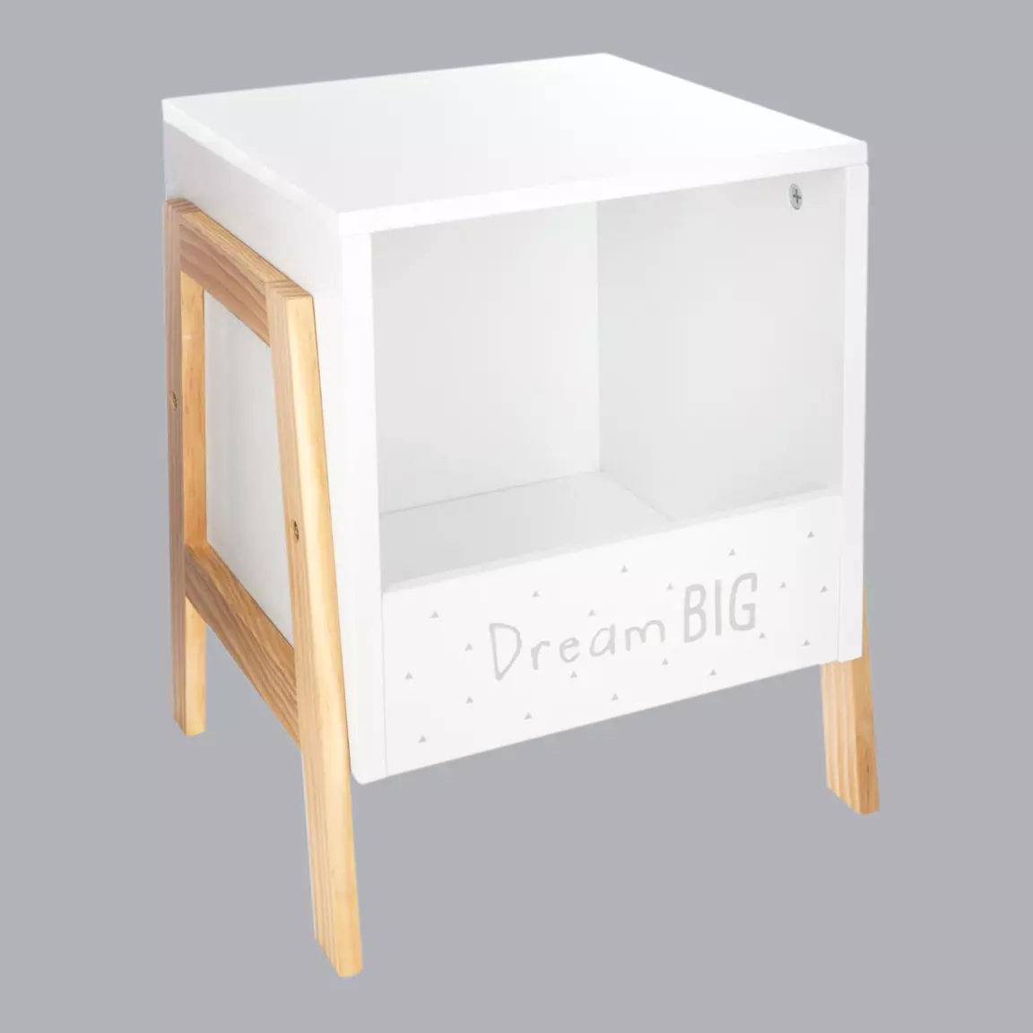 Rangement enfant casier bois (H40 cm) Ecriture Blanc