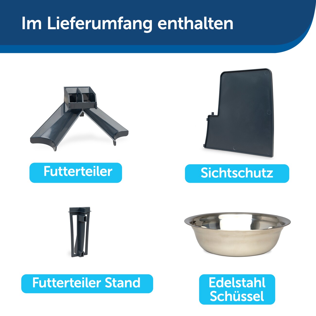 PetSafe Futterteiler mit Schüssel für 2 Haustiere