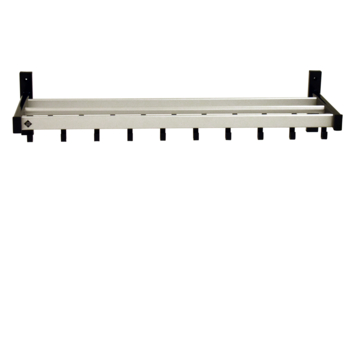 Vepa Bins Pro-line wandkapstok met 19 haken - grijs / zwart