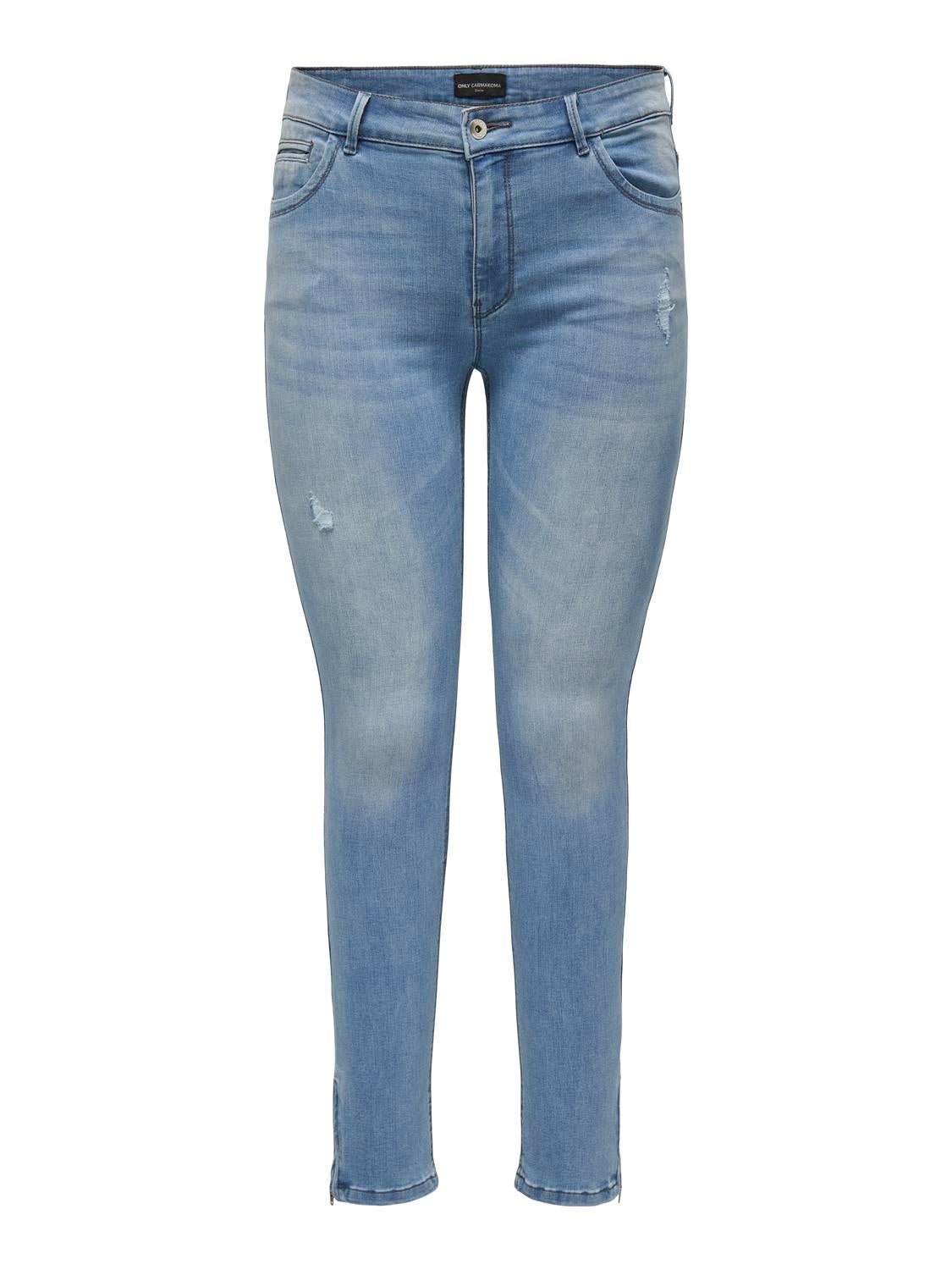 CARKARLA Mittlere Taille Skinny Fit Jeans Light Blue Denim