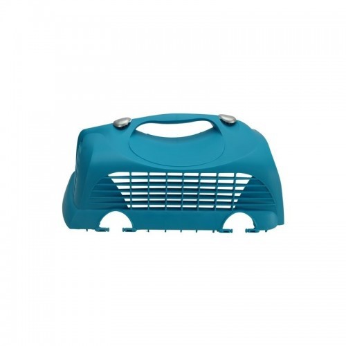Porta superior esquerda. Catit Cabrio para gatos, turquesa.
