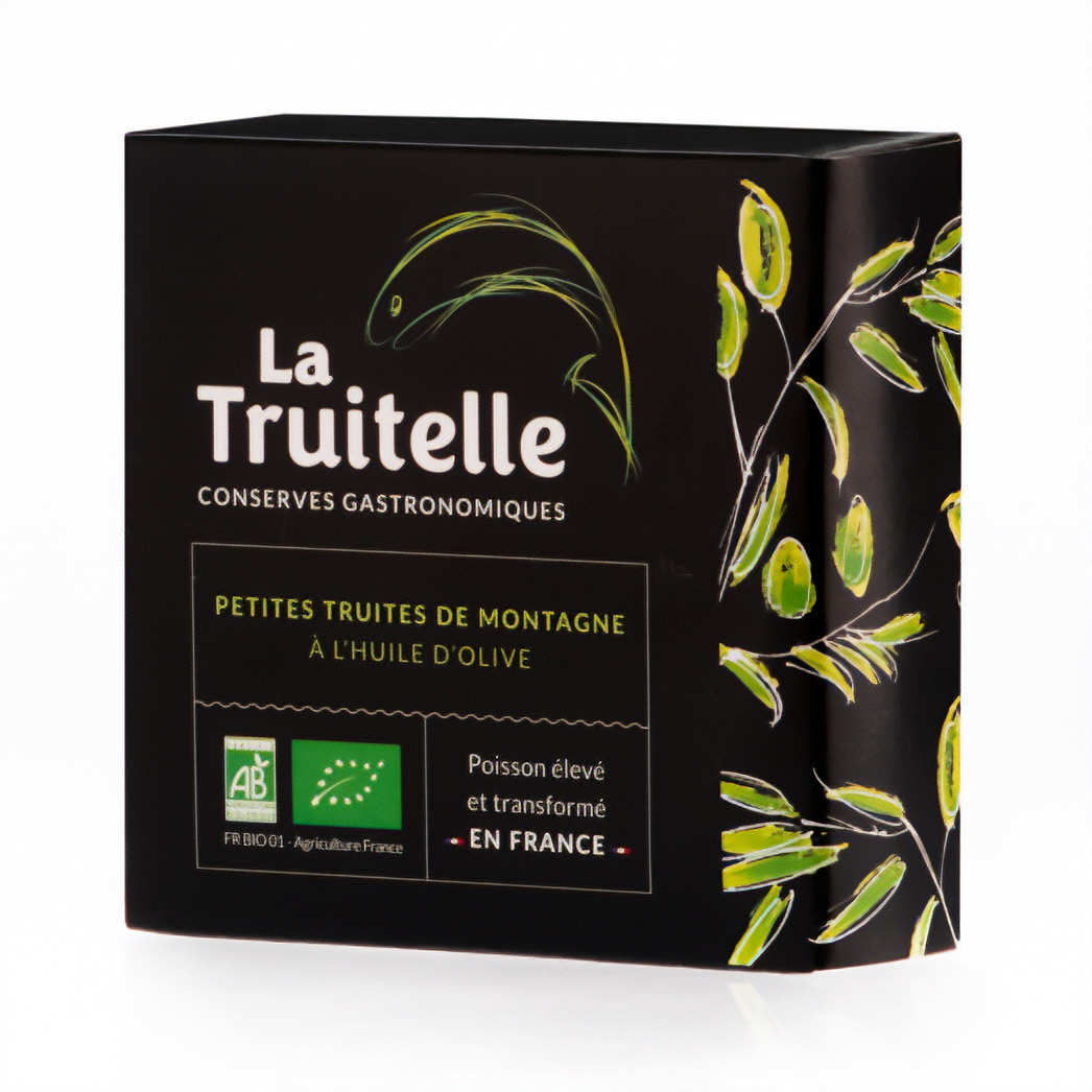 Petites truites de montagne - Huile d'olive bio