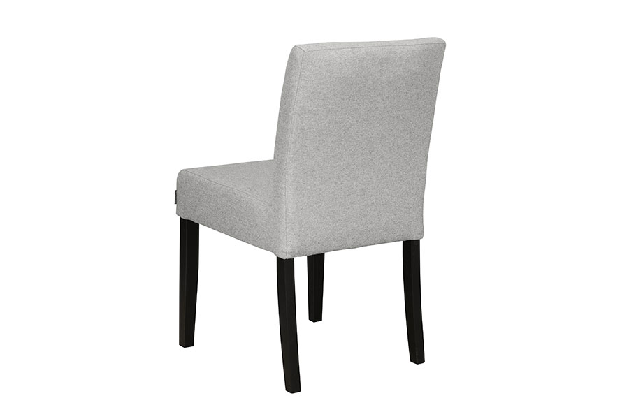 Morgan spisestol I ulltekstil Sheford 72 Light Grey med sorte treben.